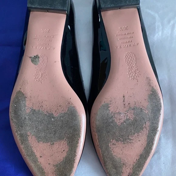 Aquazzura zen patent leather black flats 36.5 - Picture 8 of 13